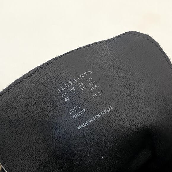 NEW! AllSaints Dusty Cap Toe Combat Boot Stone White Leather - Picture 4 of 10